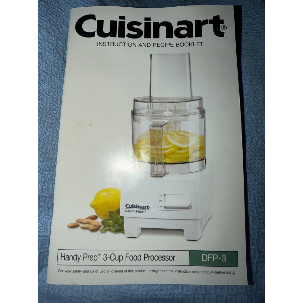 Cuisinart Handy Prep 3 Cup Food Processor Model DFP-3 Pulse Function EUC - Picture 10 of 10